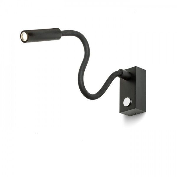 AIM on a goose neck black 230V LED 3W 45° 3000K image 1