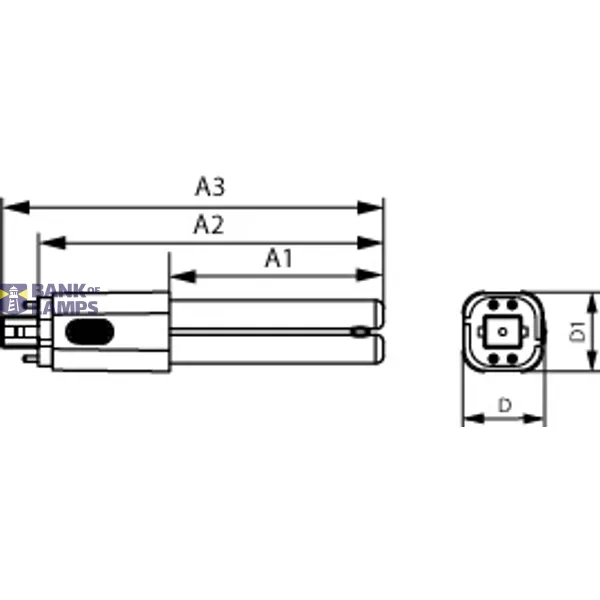 LED, PL-C, 148 mm, 9.5 W, 26W PL-C, 3000 K, 4000 K, 6500 K, 1150 lm, 1235 lm, 1150 lm, CRI 80, 30000 hour(s) image 2