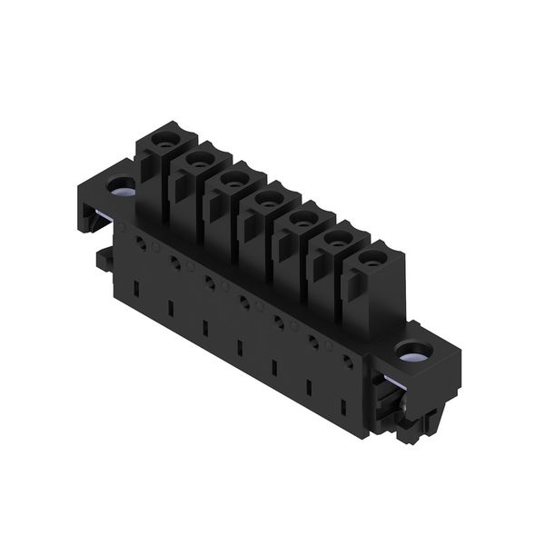 PCB plug-in connector, female header, Solder flange inverted, THT/THR solder connection, 3.81 mm, Number of poles: 7, 90°, Solder pin length (l): 1.5 mm, tinned, black, Box image 2