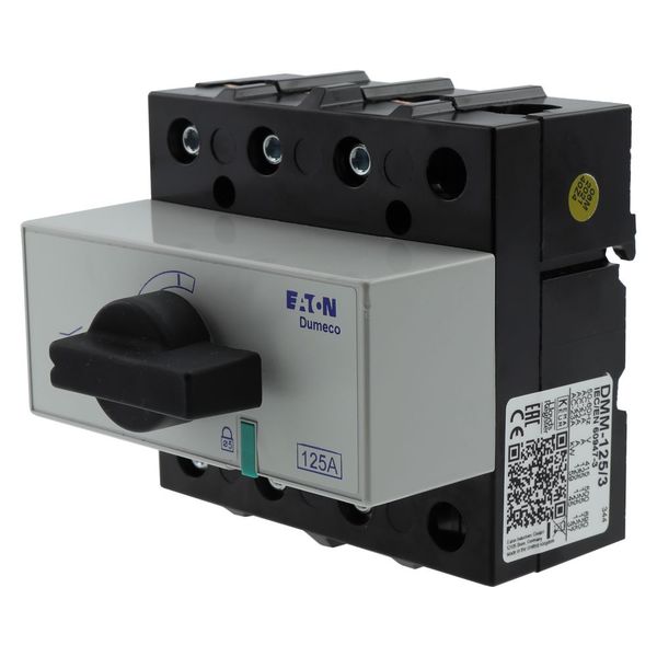 DMM-125/4+CM Switch-disconnector, DMM, 125 A, 4 pole, With blue rotary handle (Type C) and drive shaft, Vertical connection image 6