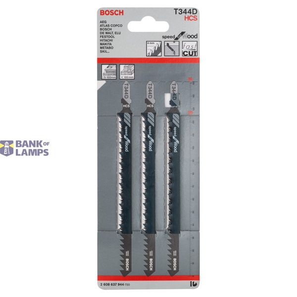 Jigsaw blade T 344 D Speed for Wood 3 pcs. image 2