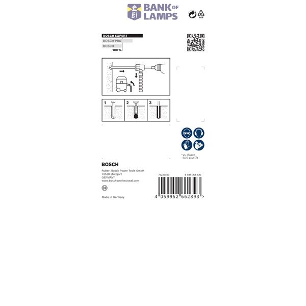 EXPERT SDS Clean plus-8X Hammer Drill Bit Set 6.5 x 100 x 225 image 2