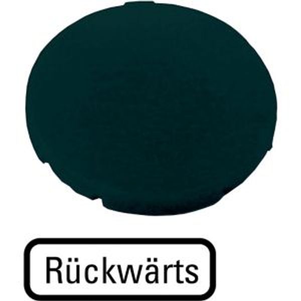 M22-XD-S-D16 Button plate, flat black, REVERSE image 2