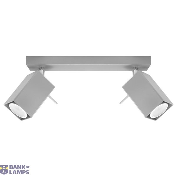 CEILING LAMP MERIDA 2 GREY GU10 2X40W IP20 image 2