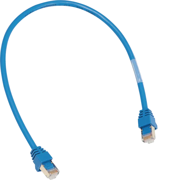 Patch cable with 2xRJ45 connectors for WAN application, color blue, length 400 mm image 1