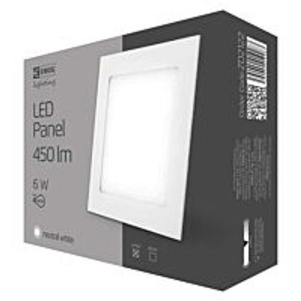 EMOS LED luminaire 6W 450lm 4000K recessed square IP20 image 1
