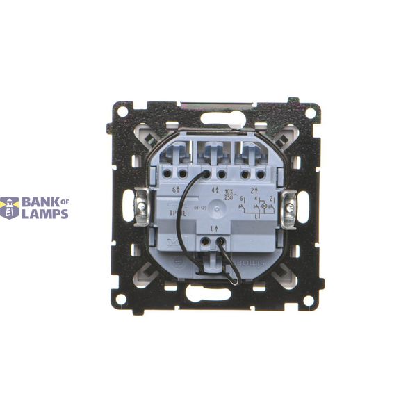 "Bell" push button with LED indicator light, (module), 10AX, quick connection, Gold matt, metalic image 1