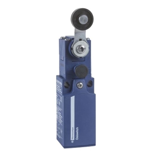Limit switch, Limit switches XC Standard, XCNR, thermoplastic roller lever, 2NC, snap, M20 image 1