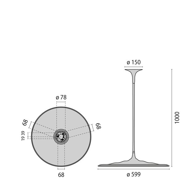 LIQUID PL M2 (100CM) BLACK 55W 3000K DALI image 4