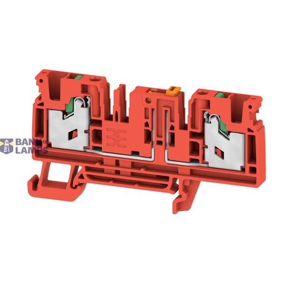 Test-disconnect terminal, SNAP IN, red, 4 mm², 20 A, 500 V, Number of  image 1