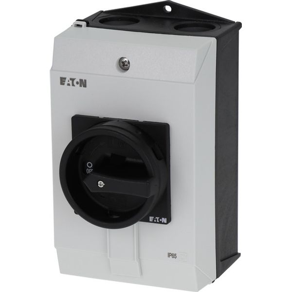 Main switch, P1, 40 A, surface mounting, 3 pole, STOP function, With black rotary handle and locking ring, Lockable in the 0 (Off) position image 3