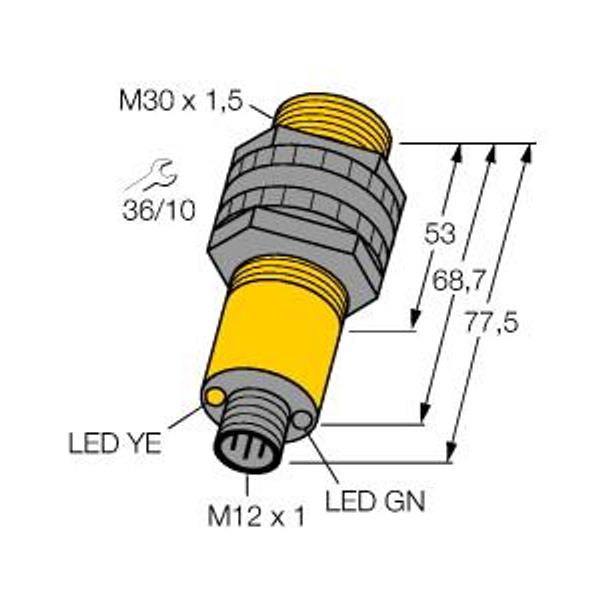 Photoelectric Sensor Diffuse Mode Sensor with Fixed-Field Background Suppression   S30SP6FF200Q image 1