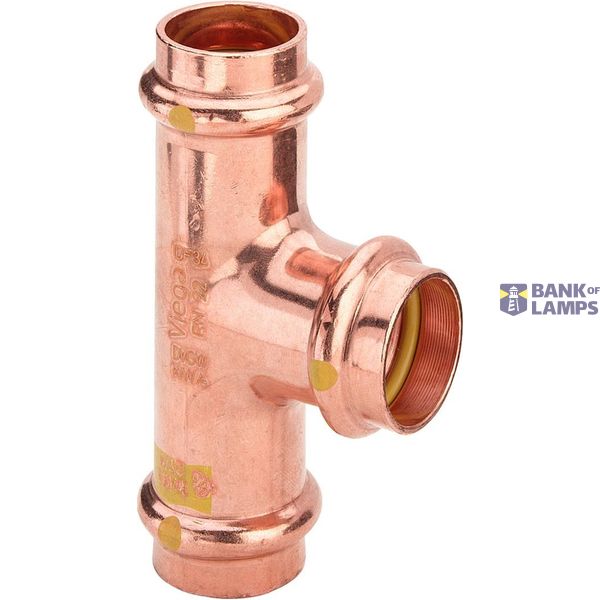 Copper reducing tee PROFIPRESS G 22x15x22 image 1