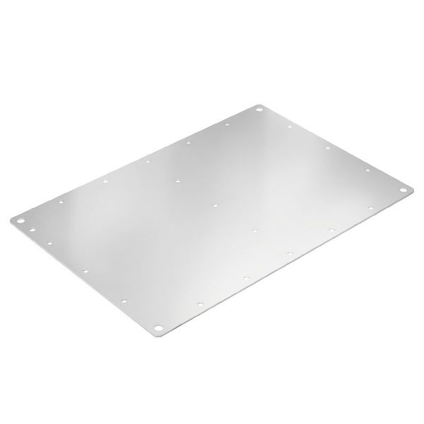 Klippon TB (Terminal Box), Mounting plate, prepunched, Height: 395 mm, Width: 559 mm, Depth: 12 mm, Material: Sheet steel, galvanized, silver image 1