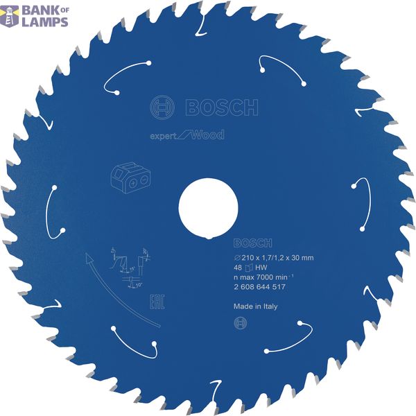 Expert for Wood Circular Saw Blade for Cordless Saws 210x1.7/1.2x30 T48 image 1