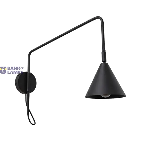 Wall lamp NOX 1 black with a switch image 1
