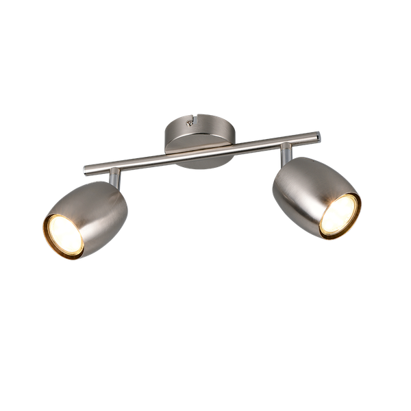 Nancy spotlight 2-pc GU10 brushed steel image 1