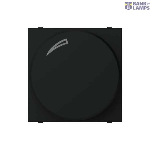 LED rotatory/push dimmer - 2M - Matt Black image 1