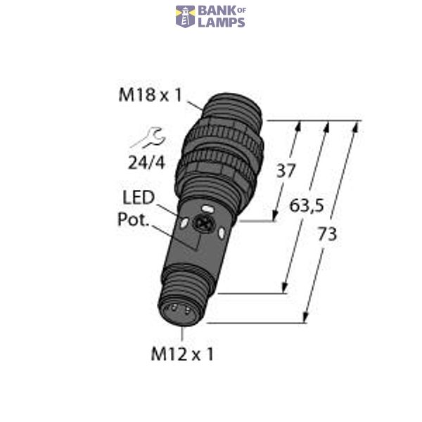 Photoelectric Sensor Diffuse Mode Sensor   S18-2VNDL-Q8 image 1