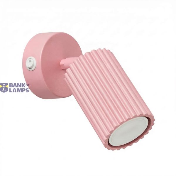 Wall lamp KARBON pink with a switch image 2