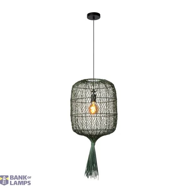 Lucide GARVE - Pendant light - Ø 40 cm - 1xE27 - Green image 1