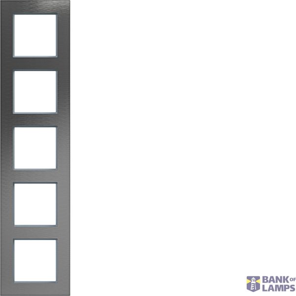 Cover frame 5-way vertical, A.8, stainless steel image 1