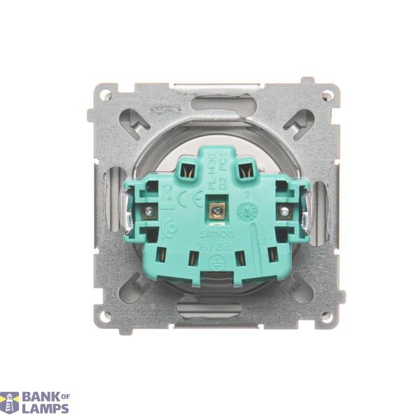 Single fiber optic socket, cream white/electro white image 1