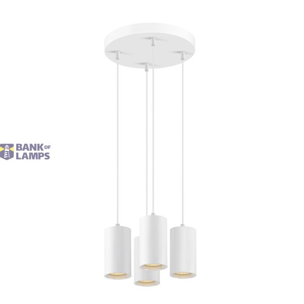 ASTO TUBE, pendant light, GU10, pendant length 250 cm, 4x max. 10 W, white image 1
