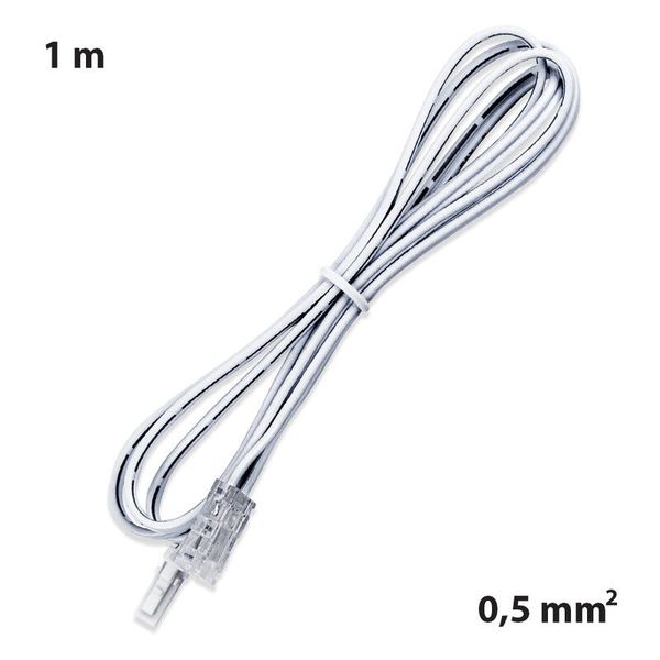 Connection connector LED strip width 10mm, 1m, white 12-24V max.3A ML-112.617.88.0 image 1
