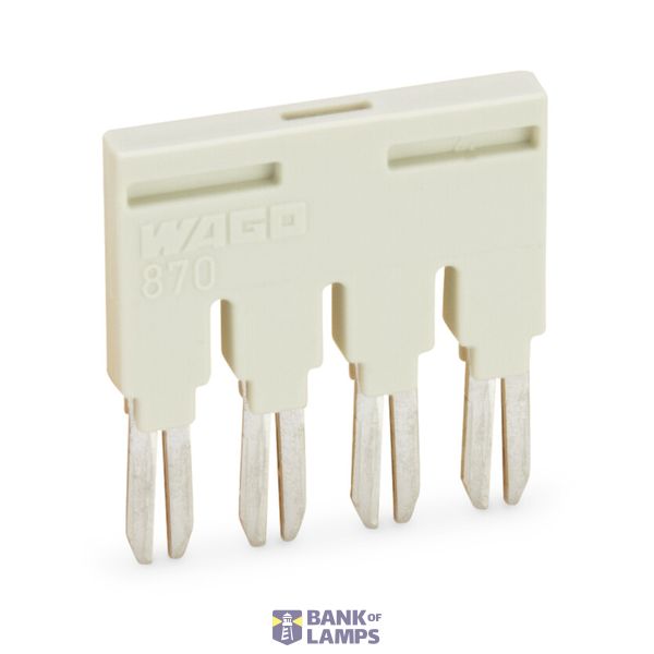 Push-in type jumper bar;insulated;4-way;light gray image 1