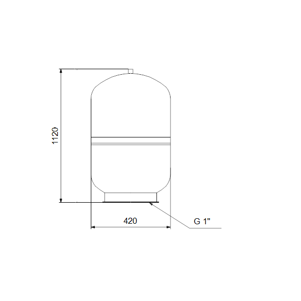 Expansion tank GT-D-130 PN10 V, vertical, dubbel diaphragm image 2