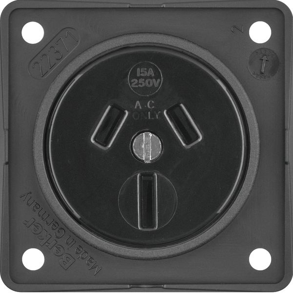 sock. outl. w. earth cont. AUSTRAL. 15A, screw term, Int. mod. ins., a image 1