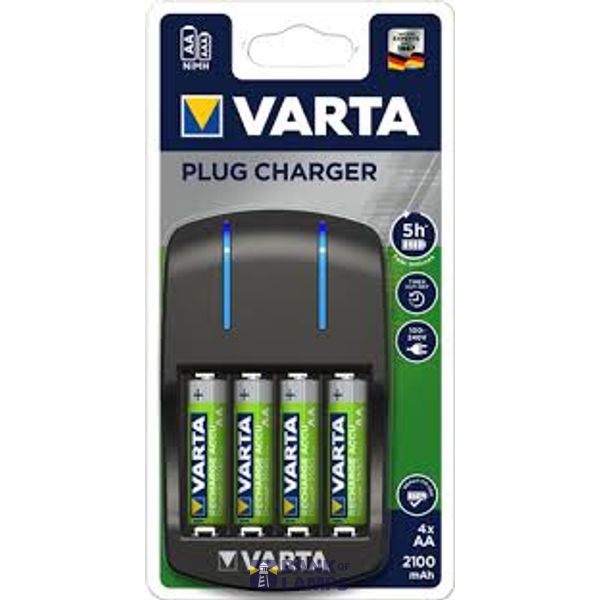 VARTA 57647 101 451 Plug Charger incl. 4x AA 2100mAh BL1 image 1