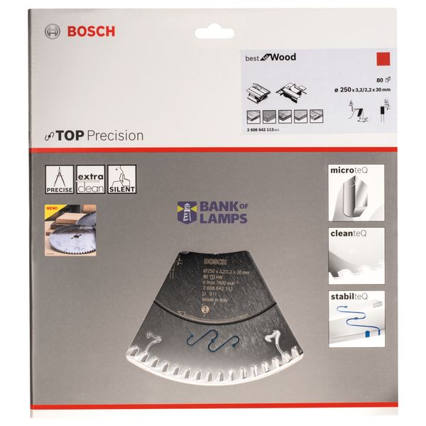 Top Precision Best for Wood circular saw blade 250 x 30 x 3,2 mm, 80 image 2