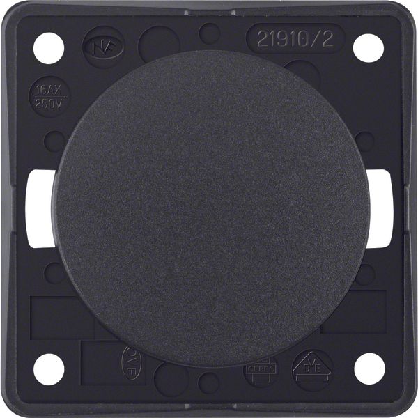 On/off switch 2pole with imprint "0", Integro - Design Flow/Pure, anth image 1