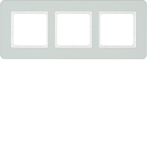 Frame, 3-fold, Berker Q.7, mineral, mat image 1