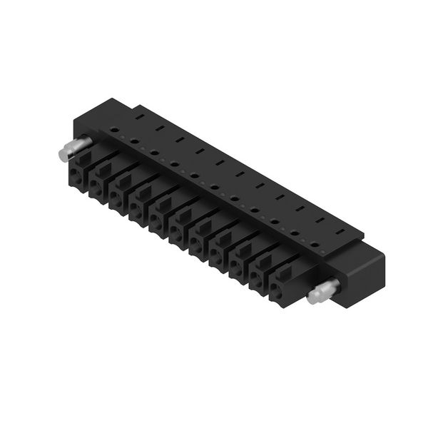 PCB plug-in connector, female header, Flange, THT/THR solder connection, 3.81 mm, Number of poles: 11, 90°, Solder pin length (l): 1.5 mm, tinned, black, Box image 5