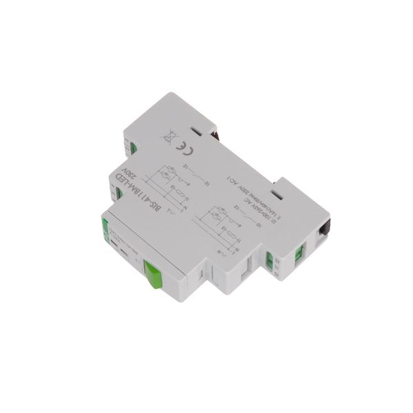 Bistable relay, for DIN rail, with memory, with inrush relay 160A/20ms with button; BIS-411BM-LED image 3