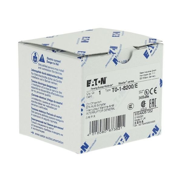 T0-1-8200/E On-Off switch, 1 pole, 20 A, 90 °, flush mounting image 22