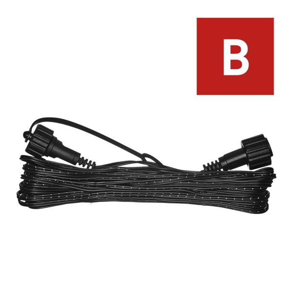 Extension cable for interconnecting chains, Standard black, 10 m, outdoor and indoor image 1