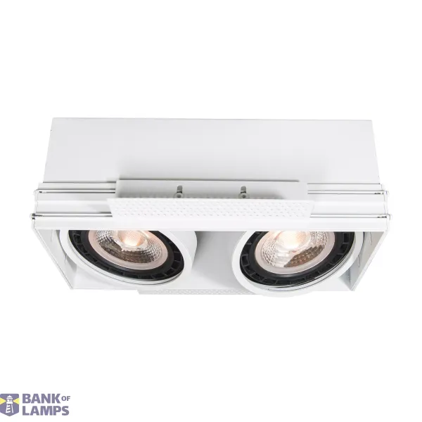 Lucide TRIMLESS - Recessed spotlight - 2xGU10 - White image 1