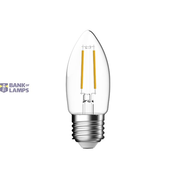 Light Bulb Clear E27 | C35 | 2700 Kelvin | 470 Lumen image 1