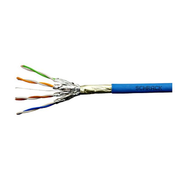 F/FTP Cable Cat.6a, 4x2xAWG23/1, 500MHz, LS0H-3, Dca, blue (The price is shown without markup on metals. Request a quote for accurate information) image 1