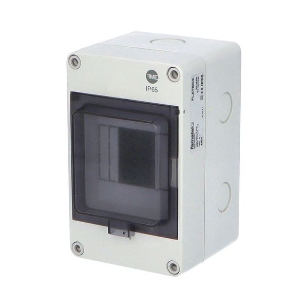 FLATBOX 5904 cabinet, 4TE, 170x105x112mm, transparent plastic door, IP65 image 2