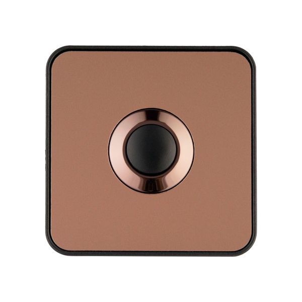 Ring button square Piccolo Piazza sw copper image 2