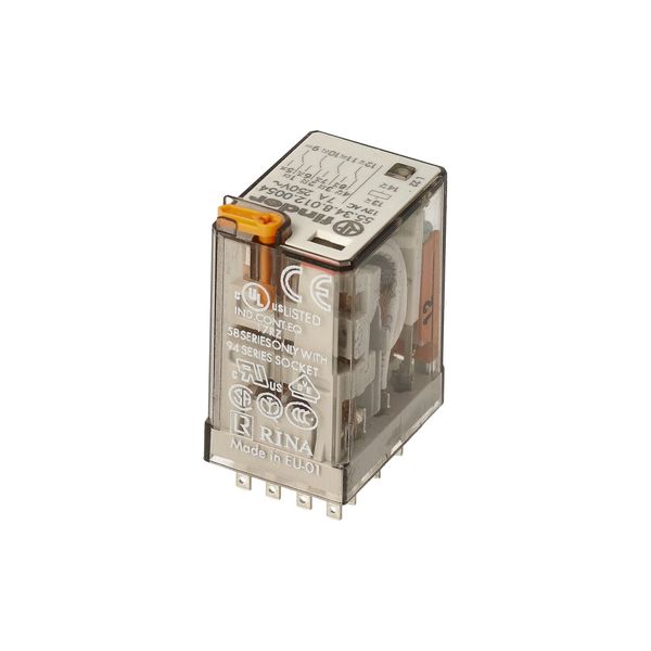 General purpose Rel. 4CO 7A/12VAC/Agni/Test button/LED/Mech.ind. (55.34.8.012.0054) image 5