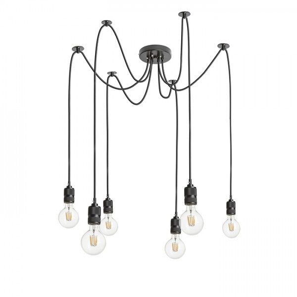 CINDY VI pendant black 230V LED E27 6x15W image 1