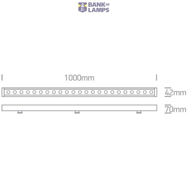 GREY 24x1,5W RGB 30deg LENS IP66 24V DIMMABLE image 2