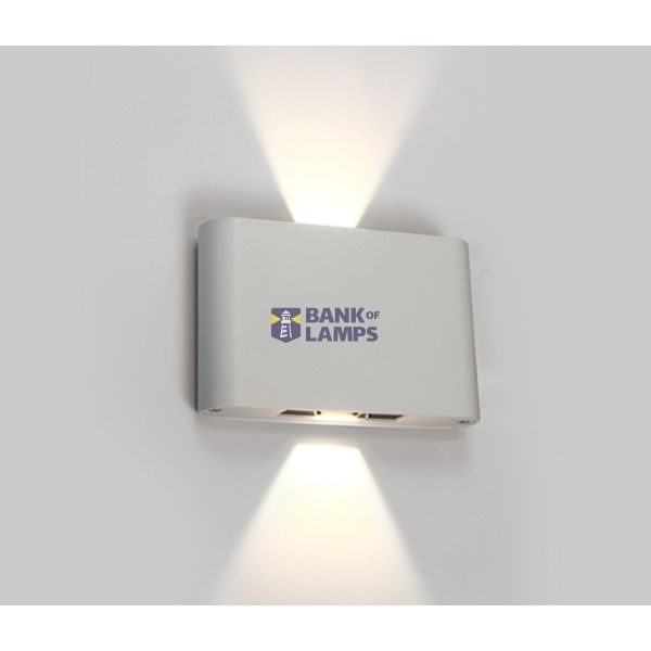 WHITE WALL LED 2x6W WW IP54 230V image 1