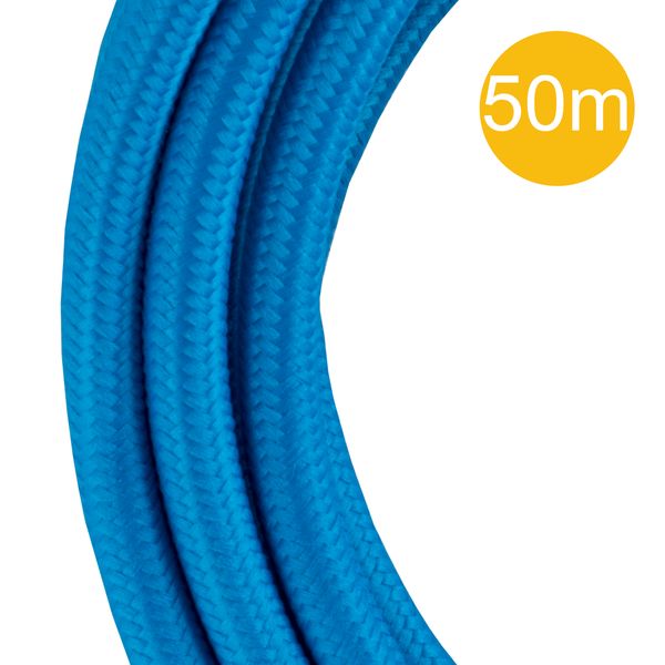 Textile Cable 2C Blue 50M Roll image 1